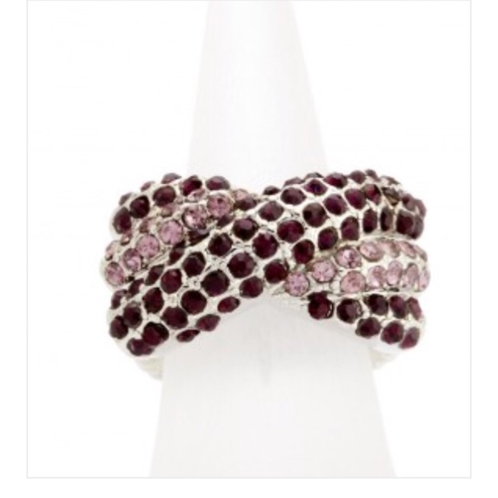 Wine Glitter Rope Ring